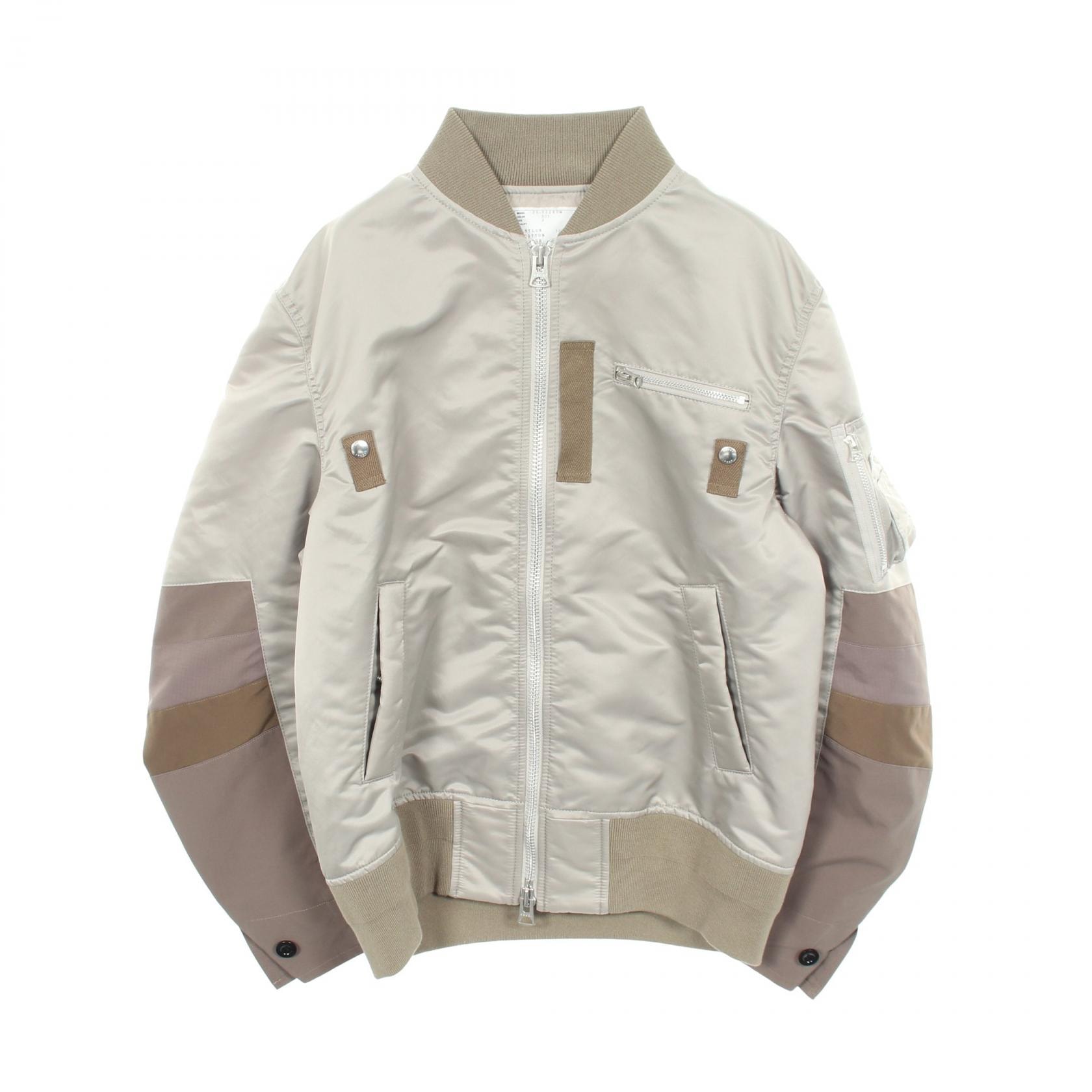 サカイ Sacai ドッキング ブルゾン 衣料品 アウター ナイロン コットン メンズ グリーン系 23-03260M 【中古】
