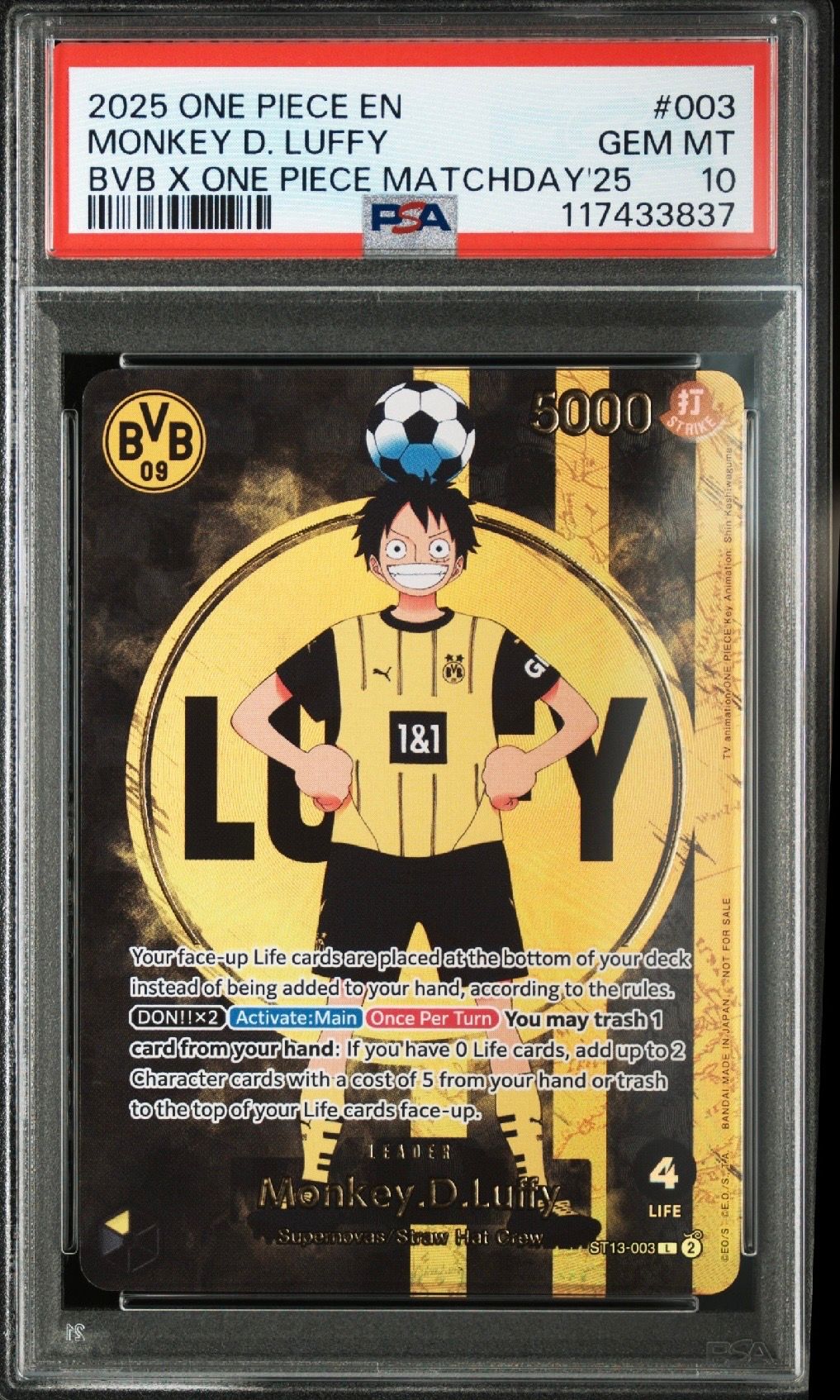 モンキー・D・ルフィ L [ST13-003]【英語版】(プロモーションカード「ボルシアドルトムント × ONE PIECE マッチデー 2025」)