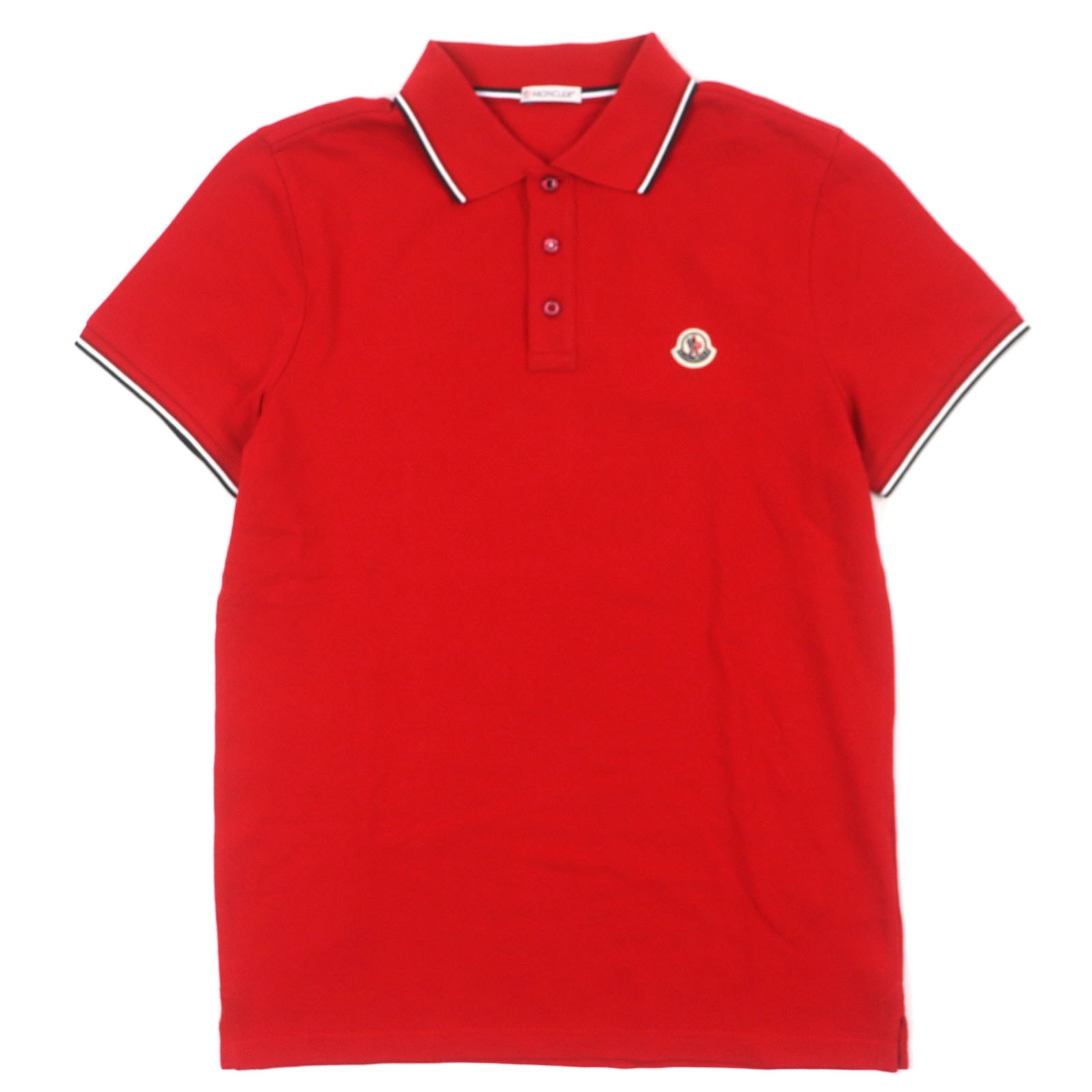 未使用品 モンクレール
 半袖ポロシャツ レッド メンズ S