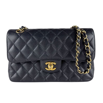 シャネル CHANEL ショルダーバッグ マトラッセ キャビアスキンレザー ブラック ゴールド レディース【中古】 z10469