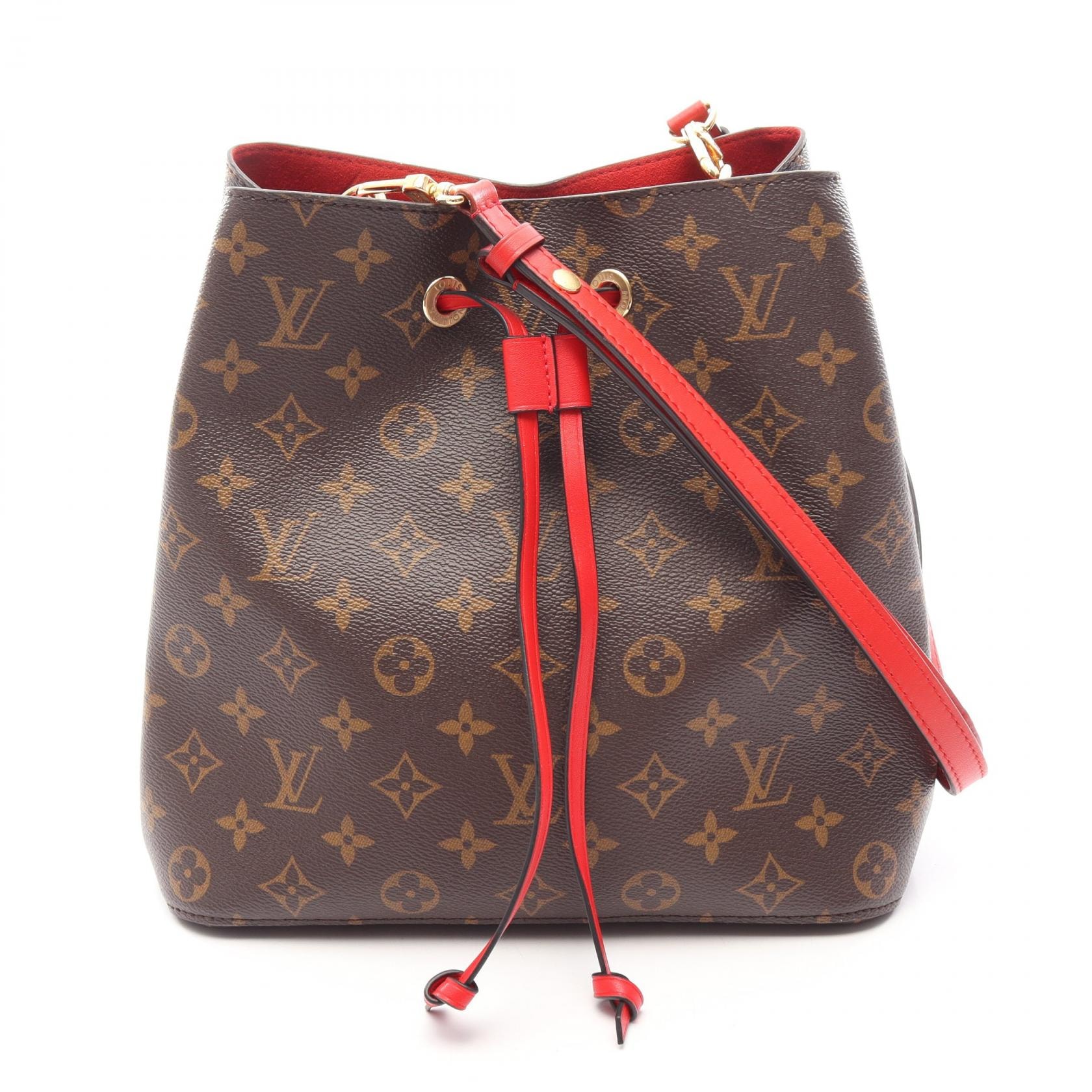 ルイ・ヴィトン LOUIS VUITTON ネオノエ ショルダーバッグ バッグ PVCコーティングキャンバス レザー モノグラム コクリコ レディース ブラウン系 / レッド系 M44021 【中古】