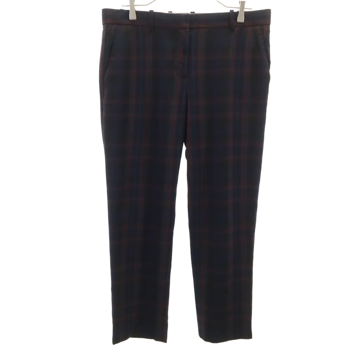 GAP ギャップ ウールブレンド チェック柄 パンツ 08R ネイビー系