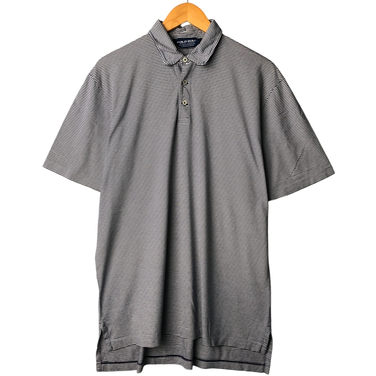 古着 ラルフローレン Ralph Lauren POLO GOLF ポロゴルフ 半袖 ボーダー ポロシャツ メンズL相当/eaa572810