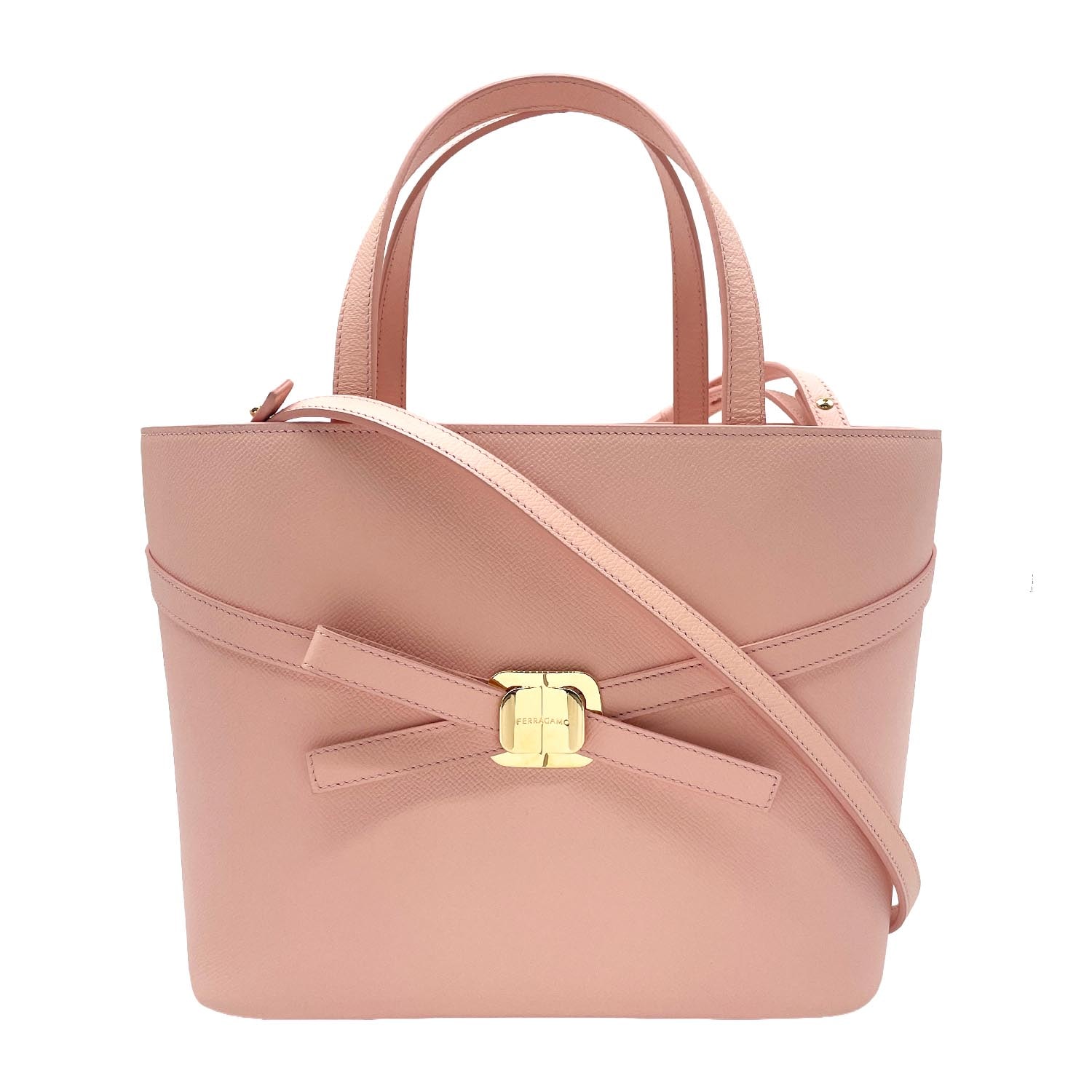 Salvatore Ferragamo サルヴァトーレフェラガモ ニューヴァラ 2WAY トートバッグ ショルダーバッグ
リボン レザー ピンク レディース
【中古】