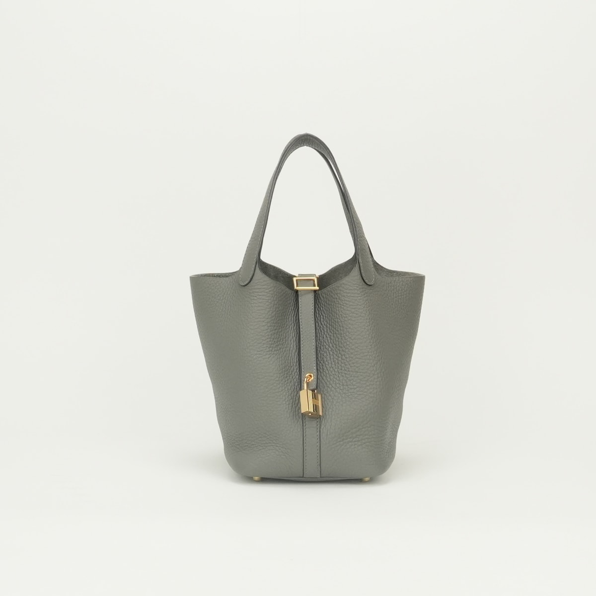 エルメス HERMES ピコタンロックPM 18 バッグ トートバッグ トリヨンクレマンス グリメイヤー Gris Meyer グレー Gray ゴールド金具 ハンドバッグ