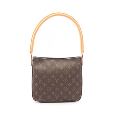 ルイ・ヴィトン LOUIS VUITTON ルーピングMM ショルダーバッグ バッグ PVCコーティングキャンバス レザー モノグラム レディース ブラウン系 M51146 【中古】