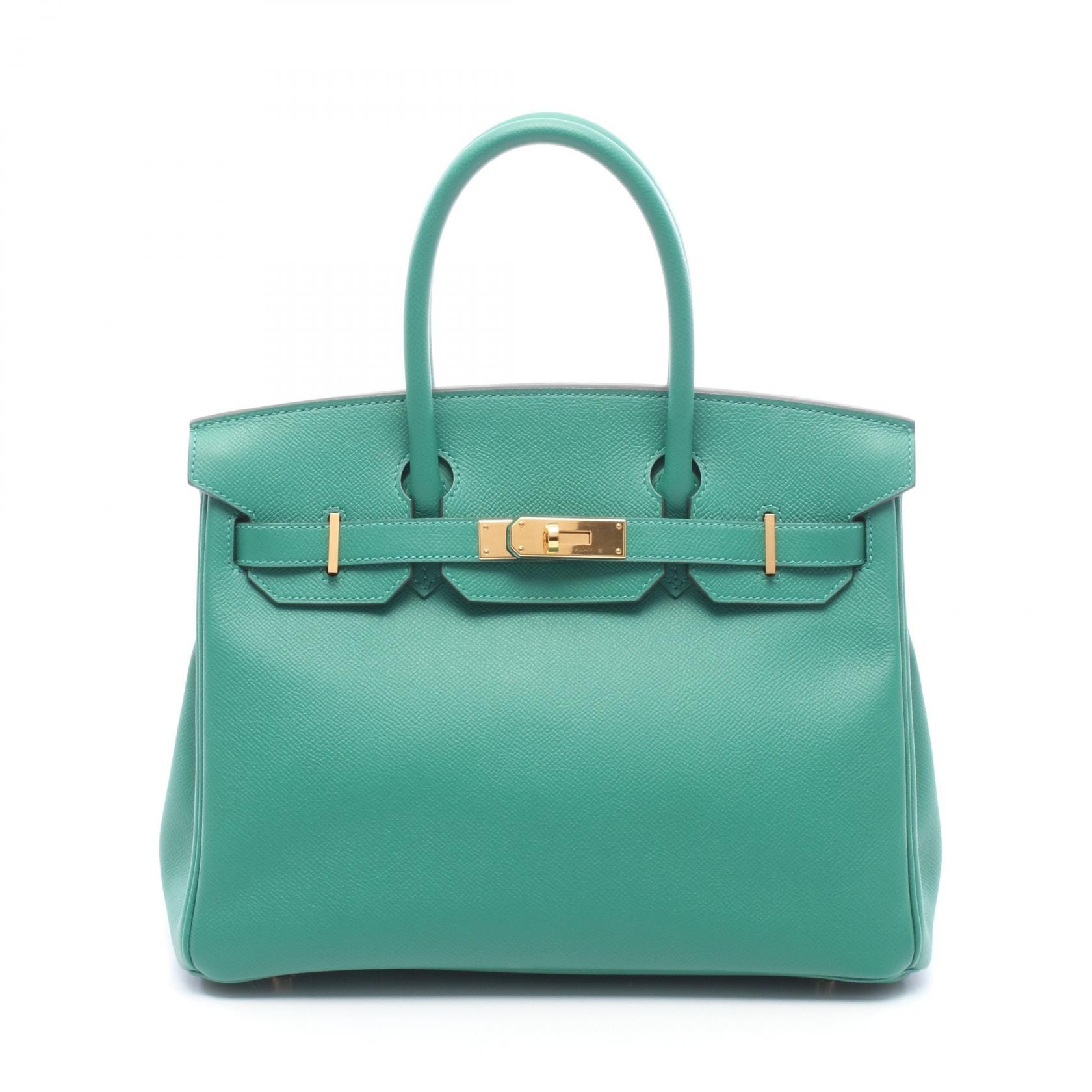 エルメス HERMES バーキン30 ハンドバッグ バッグ レザー ヴォーエプソン ヴォーエプソン ヴェールヴェルティゴ C刻印(2018年製造) レディース グリーン系 【中古】