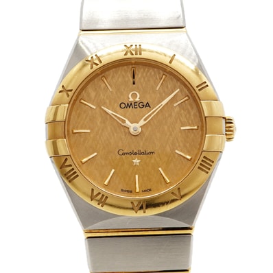 ★最終価格★SALE【6wha0023】オメガ コンステレーション ブラッシュクォーツ 131.20.28.60.08.001 ゴールド文字盤【中古】腕時計 レディース