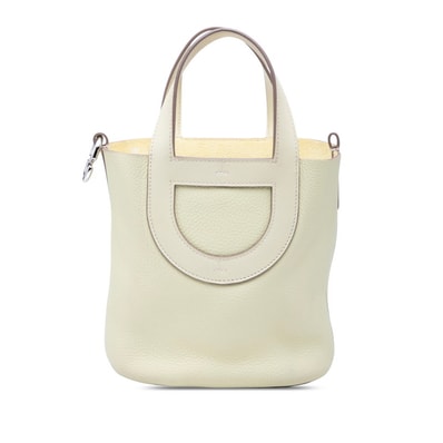エルメス インザループ18 ハンドバッグ ジョーヌミルトン ライトイエロー系 シルバー金具 トリヨンクレマンス スイフト レディース HERMES 【中古】