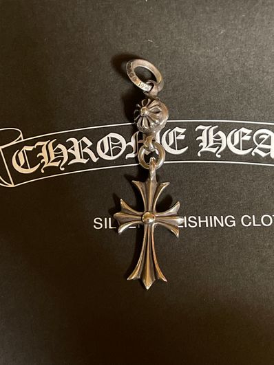 Chrome Hearts 1 Ball Tiny CH Cross Charm "Silver"