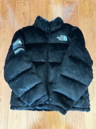 Supreme x The North Face Faux Fur Nuptse Jacket "Black"