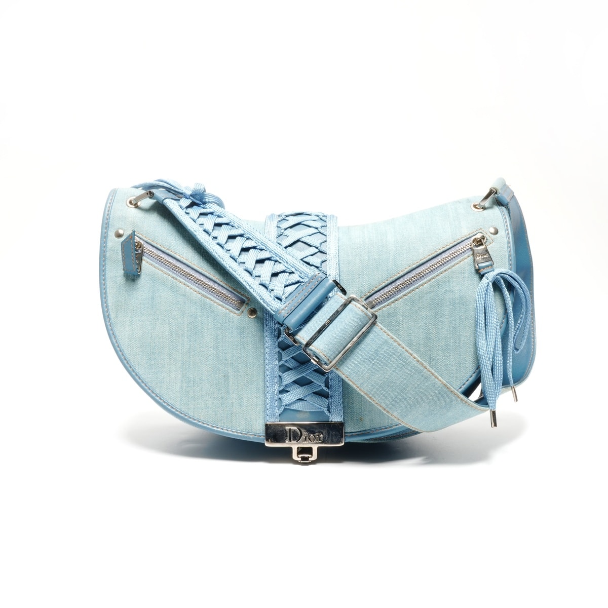 ディオール Dior デニム アドミッドイット コルセット ショルダーバッグ【中古】