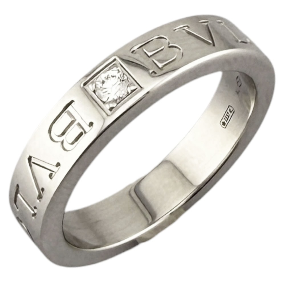 ブルガリ ブルガリブルガリ リング 指輪 11.5号 18金 K18ホワイトゴールド ダイヤモンド レディース BVLGARI  中古