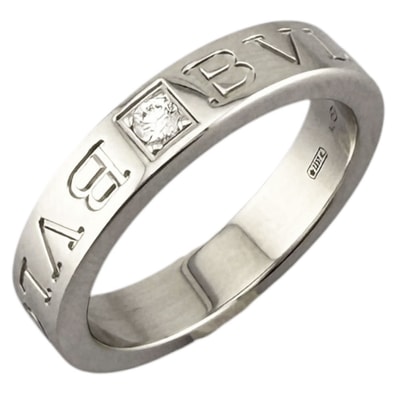 ブルガリ ブルガリブルガリ リング 指輪 11.5号 18金 K18ホワイトゴールド ダイヤモンド レディース BVLGARI 中古