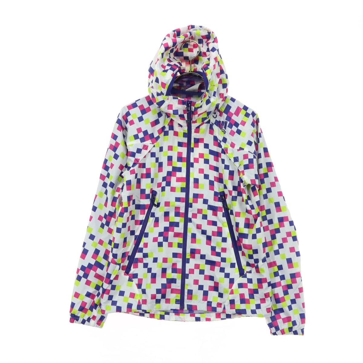 未使用 adidas アディダス CLIMAPROOF チェック柄 長袖 ウインドブレーカー S