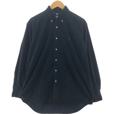 古着 ラルフローレン Ralph Lauren BLAIRE チェック柄 長袖 ボタンダウン コーデュロイシャツ メンズM相当/eaa525211