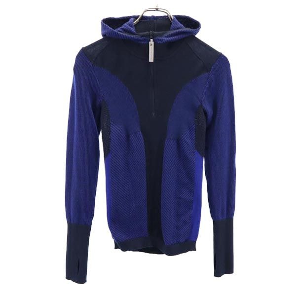 adidas by Stella McCartney アディダスバイステラマッカートニー 長袖 ハーフジップ セーター OT ブルー系×ネイビー ニット