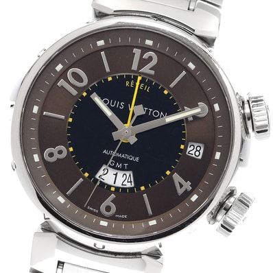 ルイ・ヴィトン タンブールGMT レヴェイユ Q1151 メンズ 【中古】