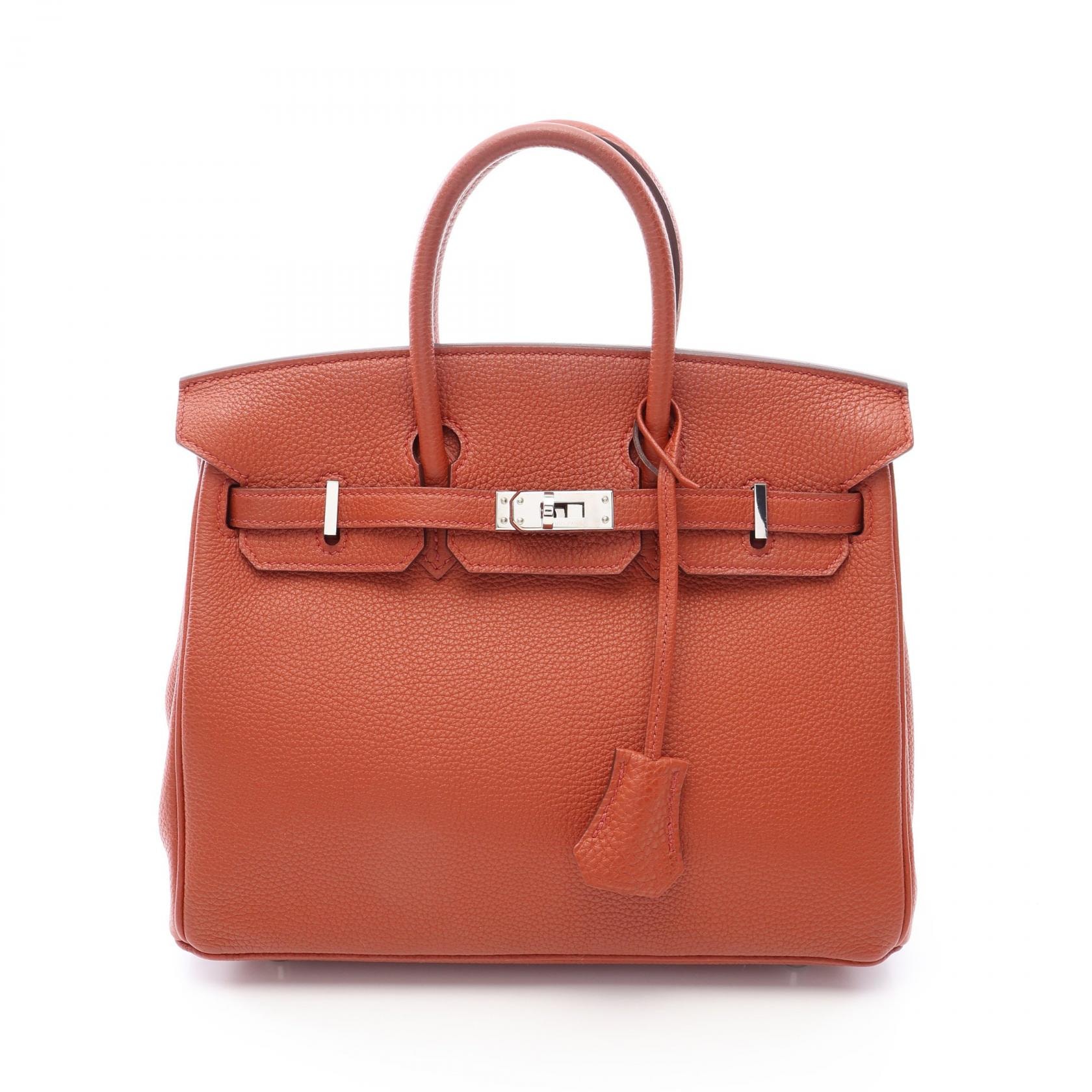 エルメス HERMES バーキン25 ブリック ハンドバッグ バッグ トゴ トゴ □P刻印(2012年製造) レディース ブラウン系 【中古】