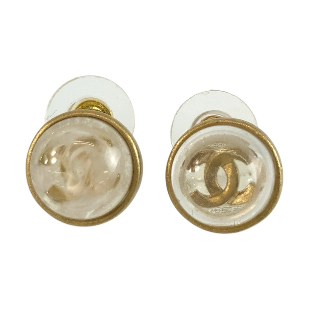 CHANEL シャネル ココマーク ゴールド メッキ ピアス レディース 1-0294232 【中古】