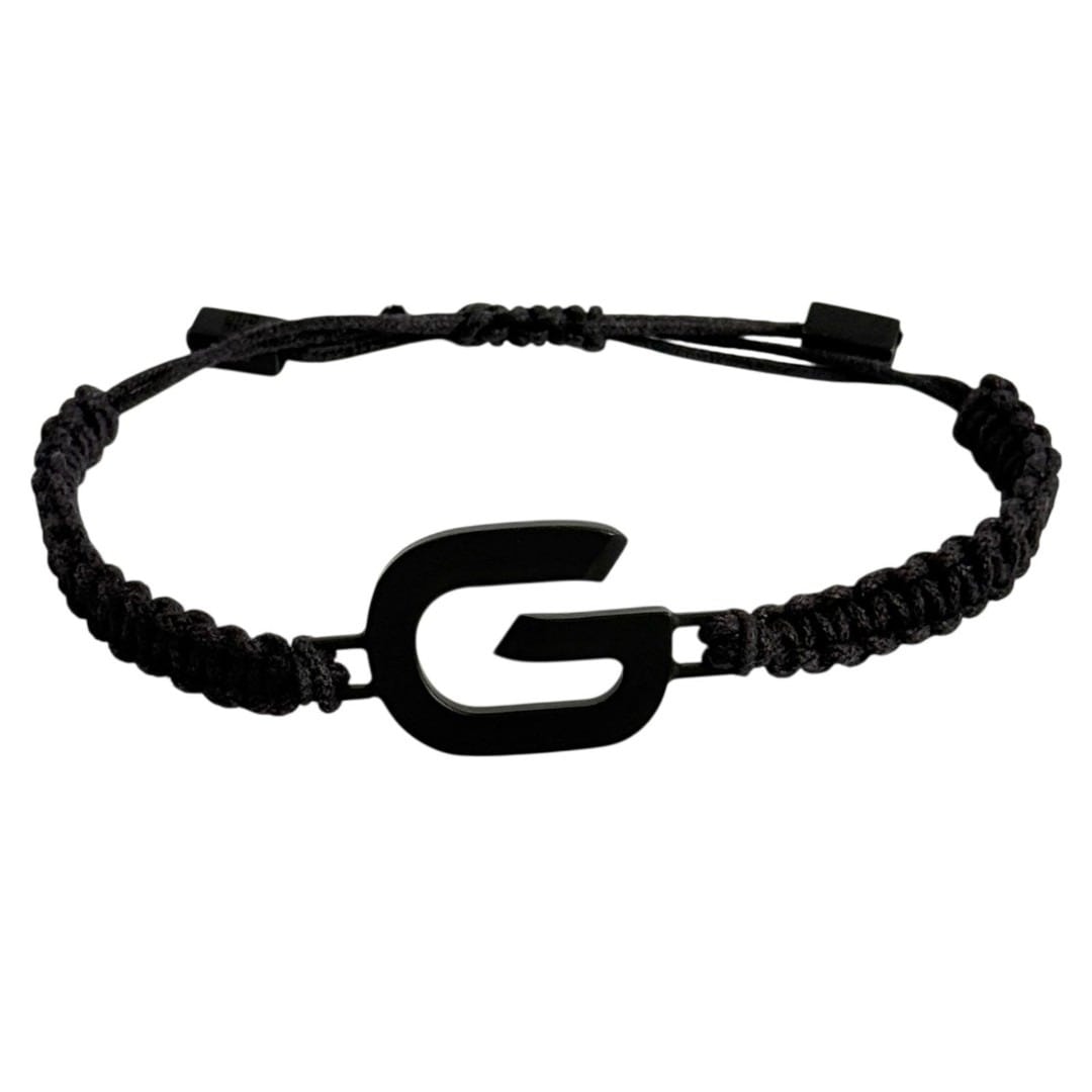 ジバンシィ メンズ Gリンク コード ブレスレット 黒 サイズ調節可能