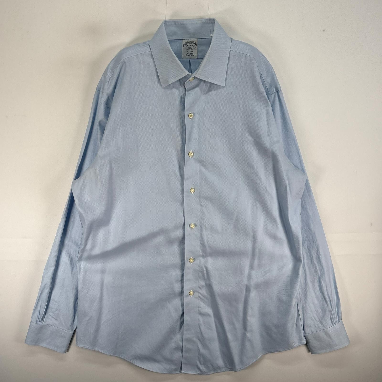 古着 ブルックスブラザーズ Brooks Brothers 長袖シャツ REGENT 1818 L  ブルー系 無地 メンズ