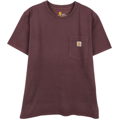 古着 カーハート Carhartt ORIGINAL FIT 半袖 ワンポイントロゴポケットTシャツ レディースM相当/eaa649784