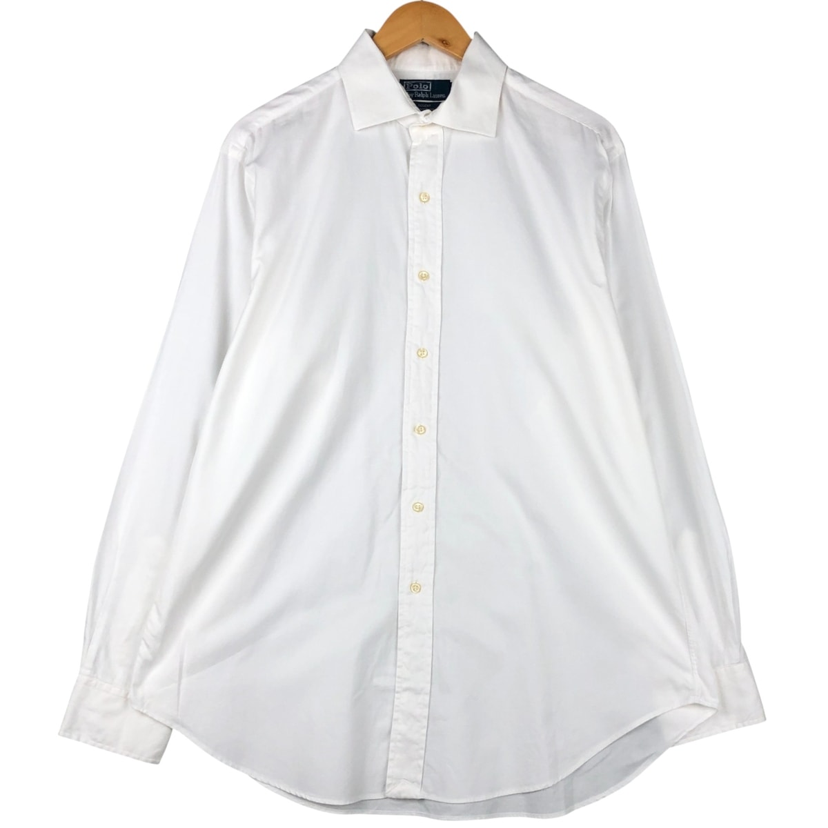 古着 ラルフローレン Ralph Lauren POLO by Ralph Lauren REGENT CLASSIC FIT ワイドカラー 長袖 コットンシャツ メンズL相当/eaa591272