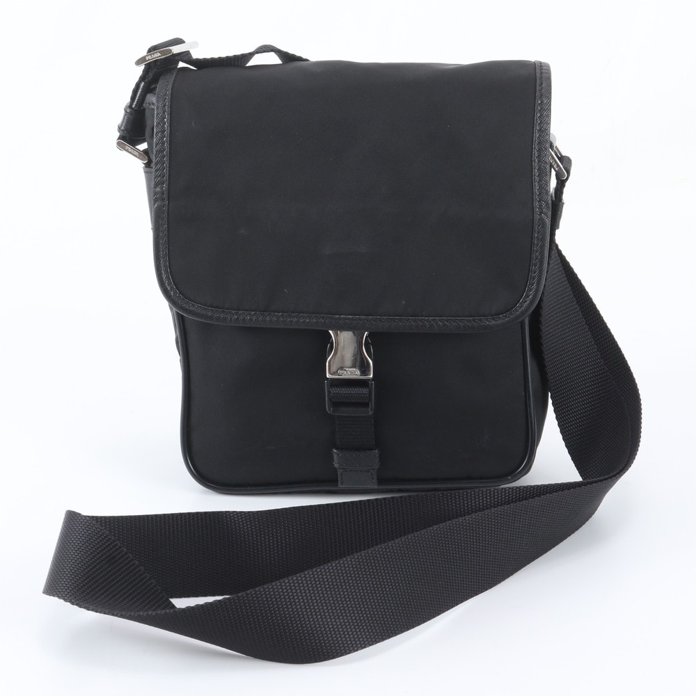 ■美品 プラダ テスート ナイロントライアングルロゴショルダーバッグ