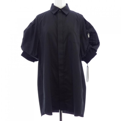 sacai Cotton Poplin x Nylon Twill Dress "Black"
