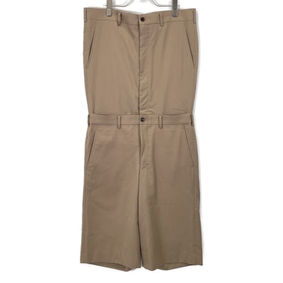 コムデギャルソンオムプリュス PM-P013 23年製 ベージュ ハーフパンツドッキングパンツ M