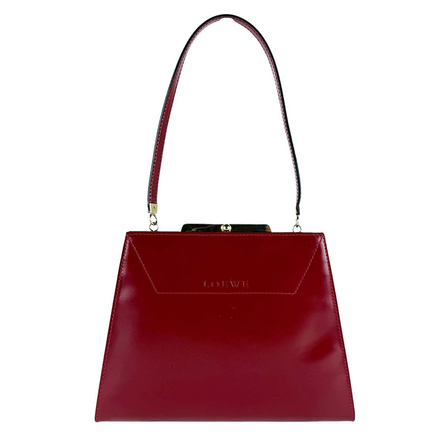 C (やや傷や汚れあり)】ロエベ LOEWE ハンドバッグ レザー レッド