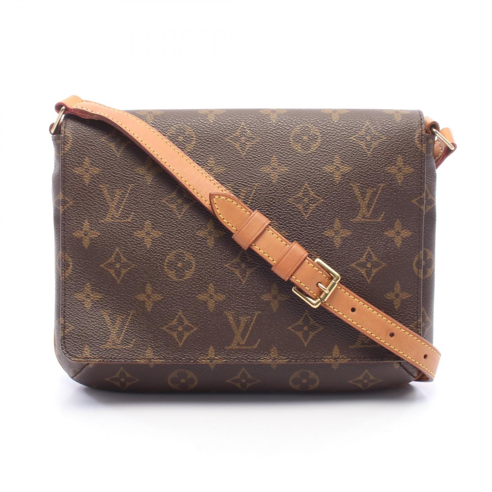 ルイ・ヴィトン LOUIS VUITTON ミュゼットタンゴ ショートストラップ ショルダーバッグ バッグ PVCコーティングキャンバス レザー モノグラム レディース ブラウン系 M51257 【中古】