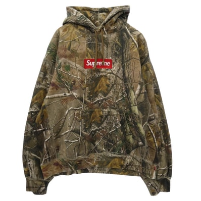 Supreme シュプリーム 25AW Box Logo Hooded Sweatshirt Realtree カモフラ ボックスロゴ プルオーバースウェット パーカー フーディ ブラウン系 XL【美品】【中古】