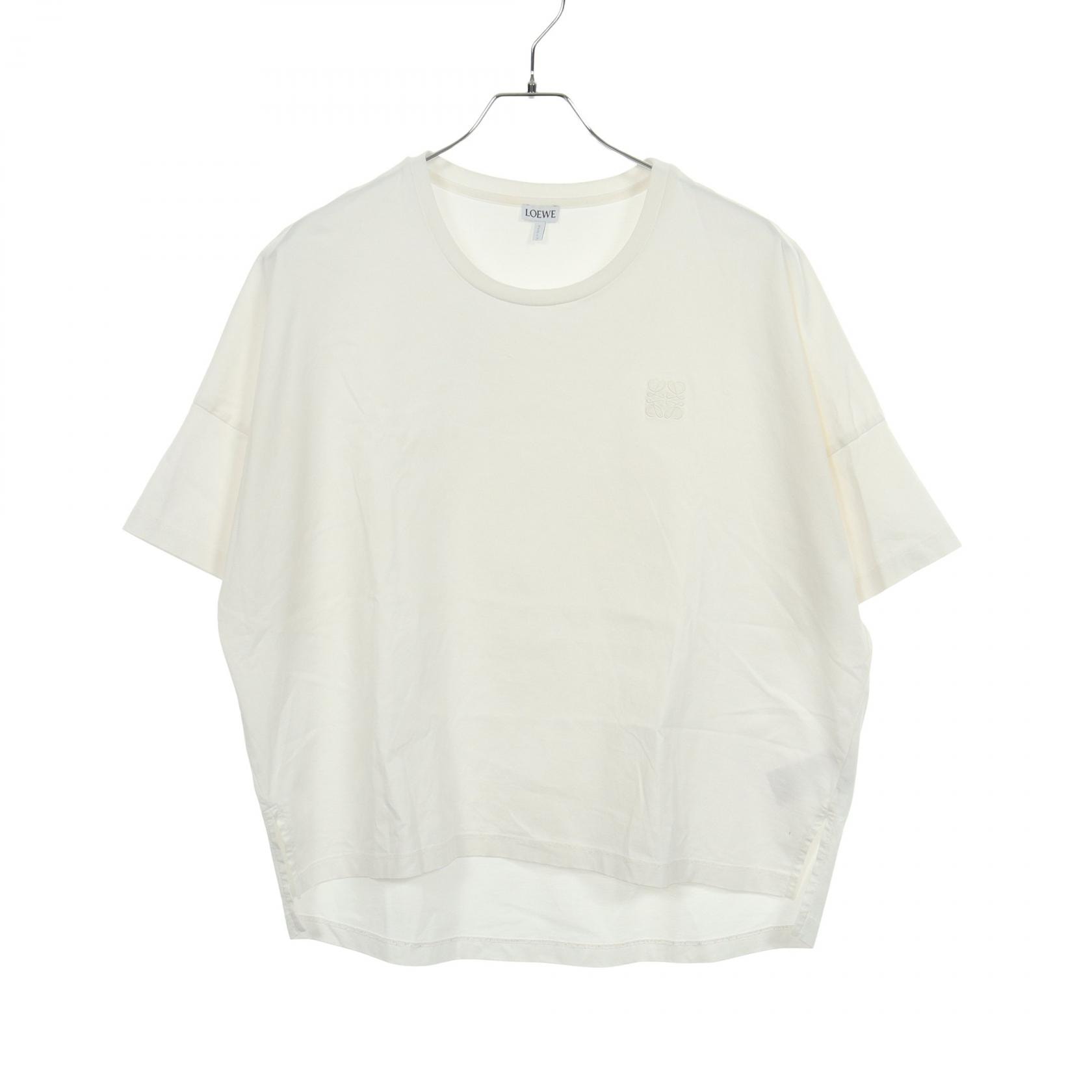 ロエベ LOEWE アナグラム オーバーサイズ 半袖Tシャツ 衣料品 トップス コットン レディース ホワイト系 S359341XA4 【中古】