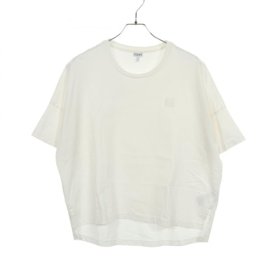 ロエベ LOEWE アナグラム オーバーサイズ 半袖Tシャツ 衣料品 トップス コットン レディース ホワイト系 S359341XA4 【中古】