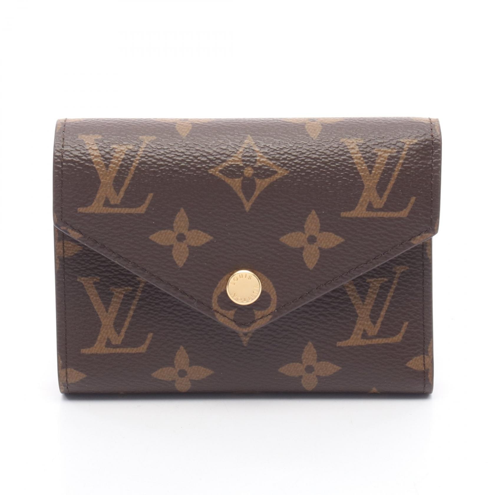 ルイ・ヴィトン LOUIS VUITTON ポルトフォイユ ヴィクトリーヌ 三つ折り財布 財布 PVC モノグラム ローズバレリーヌ レディース ブラウン系 / ピンク系 M62360 【中古】