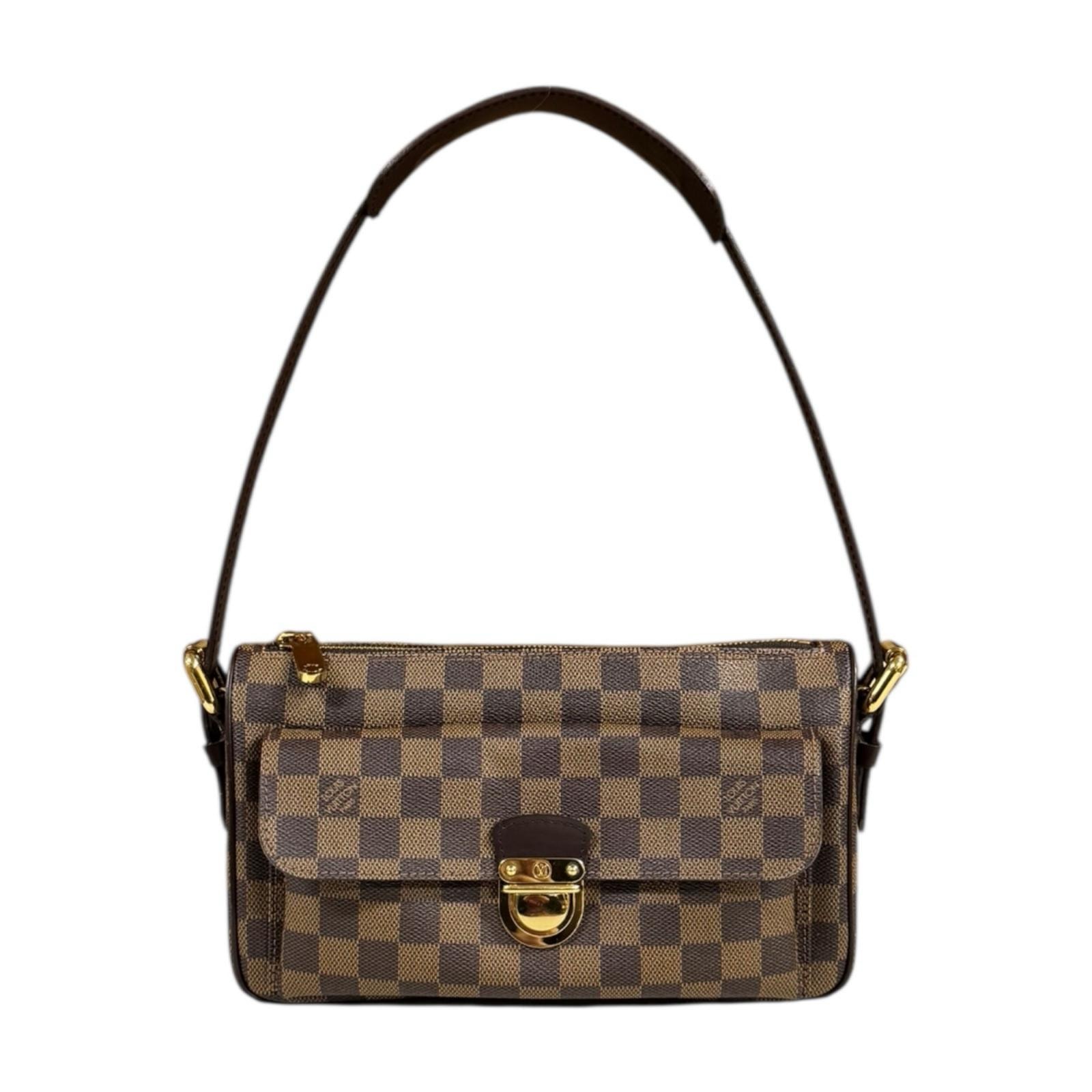 ルイヴィトン ラヴェッロGM ダミエ ショルダーバッグ ダミエキャンバス N60006 ブラウン レディース LOUIS VUITTON  中古