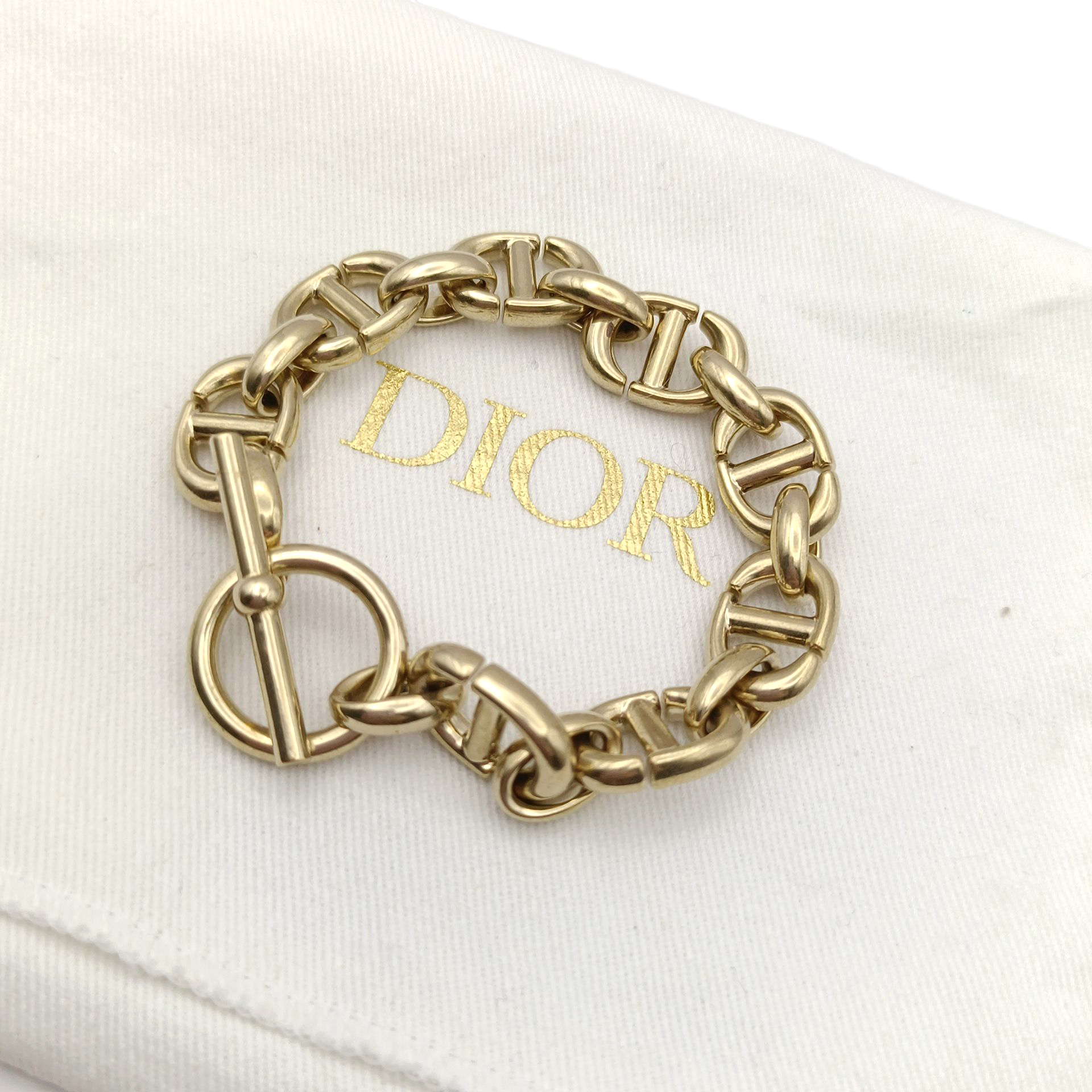 新品・未使用(ワケあり)】DIOR CD NAVY チェーン ブレスレットの