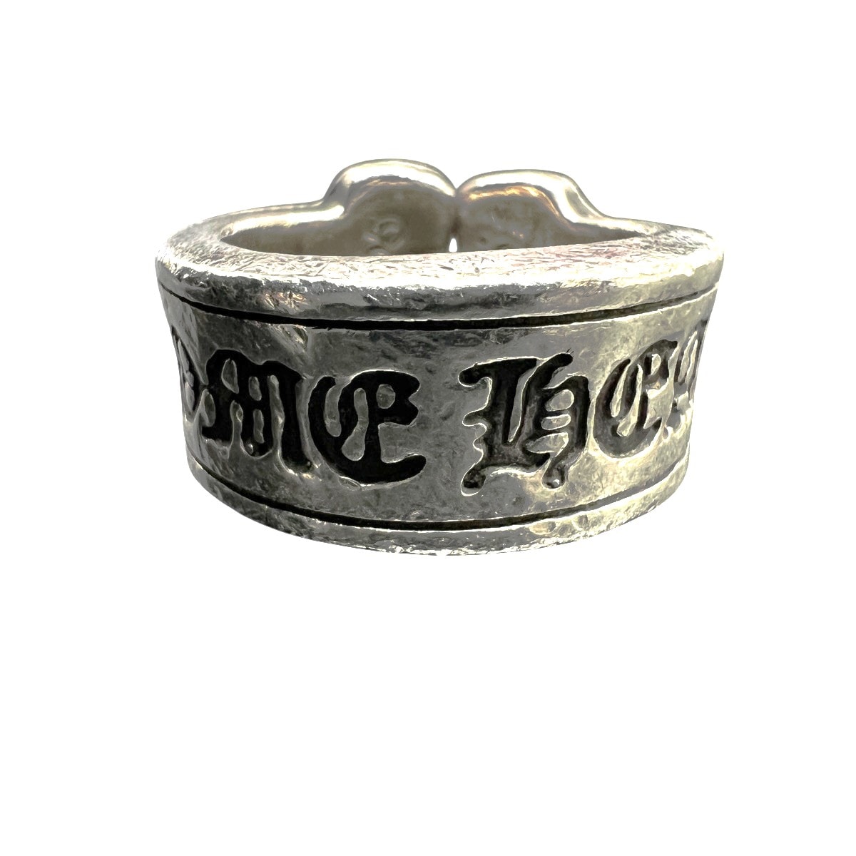 Chrome Hearts CH Scroll Label Ring / Large "Silver"