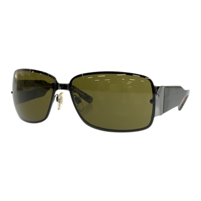 BURBERRY バーバリー 中チェック柄 カーキ プラスチック メタル/ サングラス ウェリントン 506774 【中古】