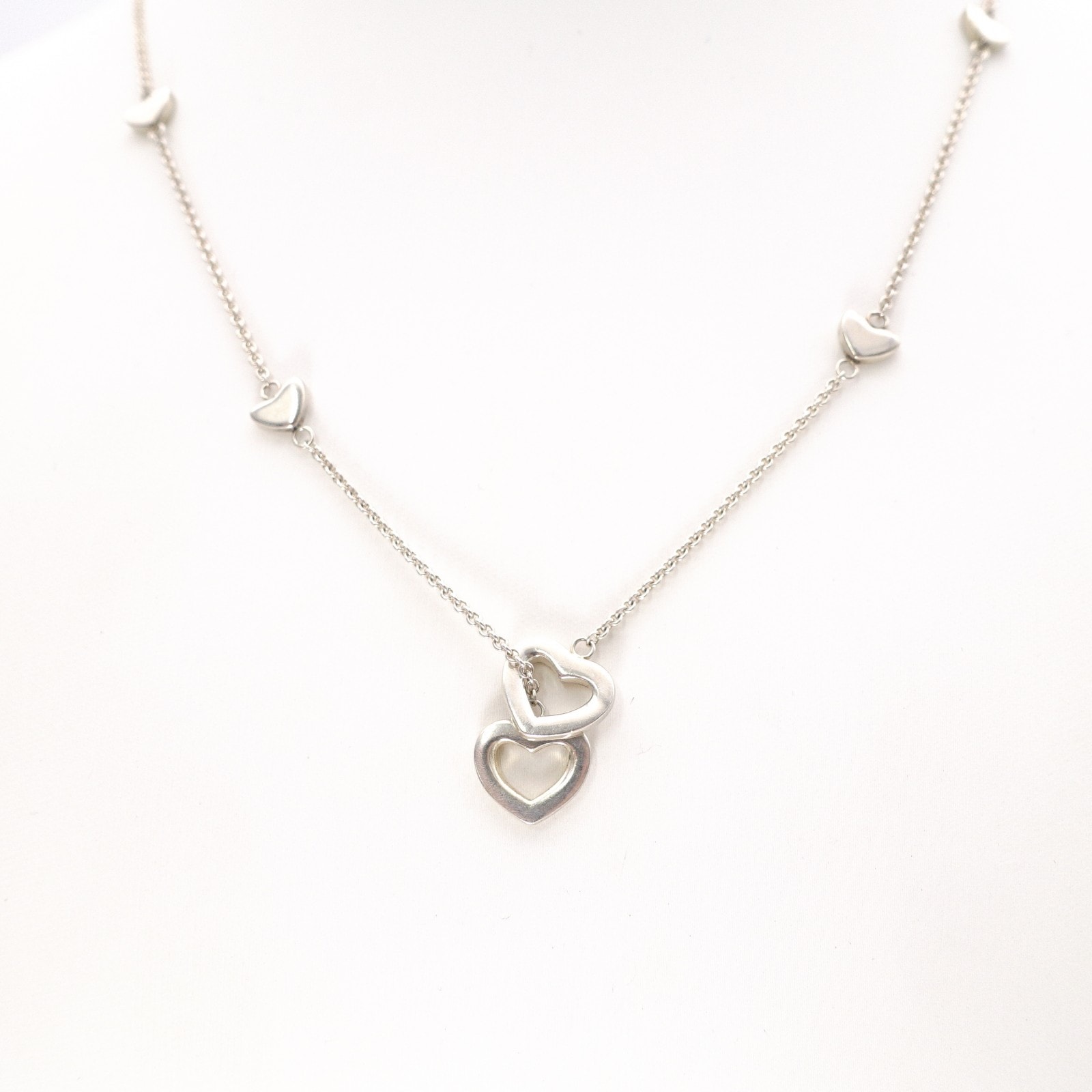 ティファニーラリアット ハートリンクネックレス レディース