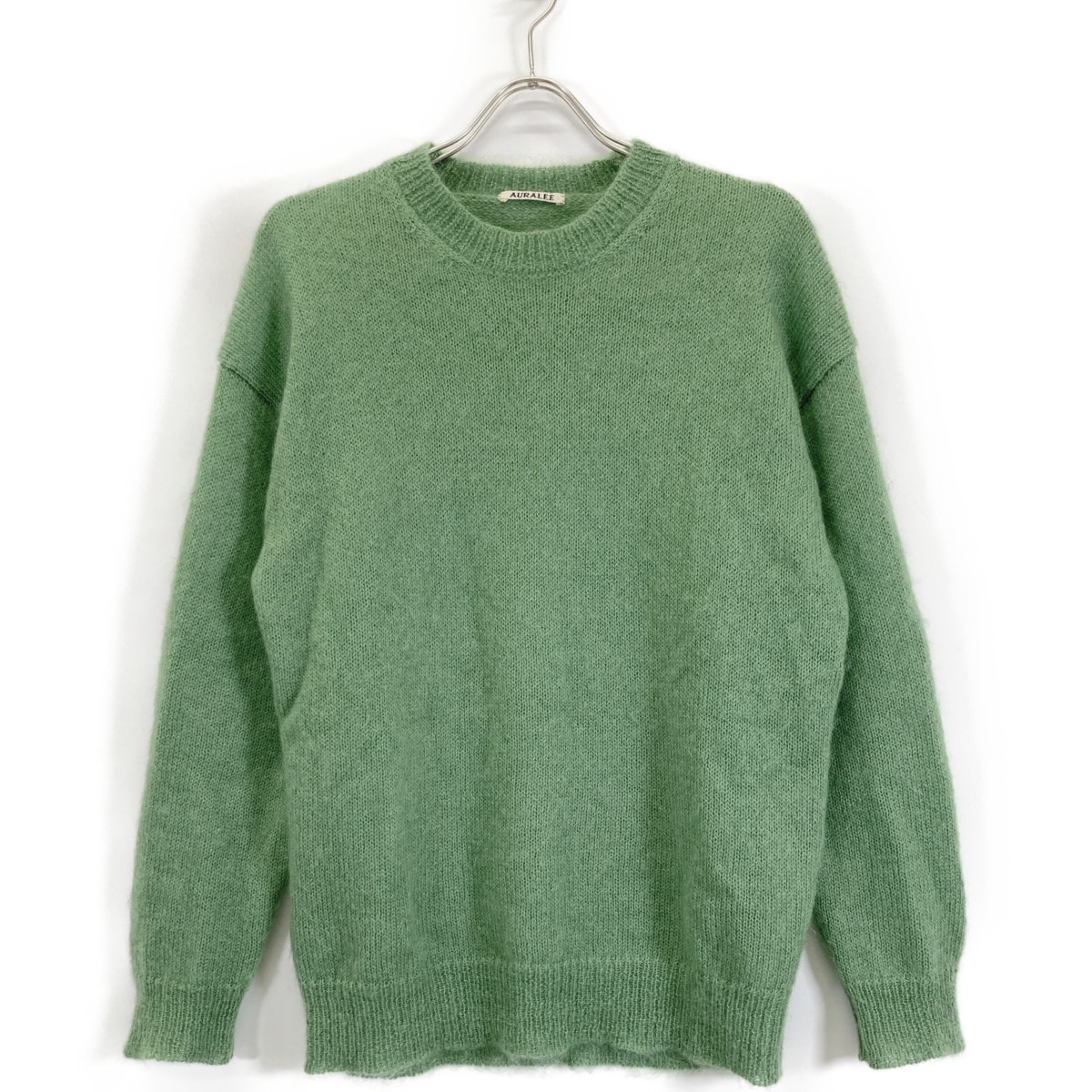 オーラリー 【美品】A9AP01KM SUPER KID MOHAIR KINT PO モヘアｘウール クルーネック ニットセーター/ 3