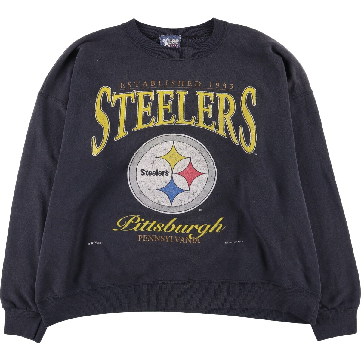 古着 90年代 リー Lee SPORT NFL PITTSBURGH STEELERS ピッツバーグスティーラーズ プリントスウェットシャツ トレーナー USA製 メンズXXL相当 ヴィンテージ/eaa579145