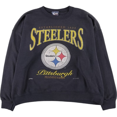 古着 90年代 リー Lee SPORT NFL PITTSBURGH STEELERS ピッツバーグスティーラーズ プリントスウェットシャツ トレーナー USA製 メンズXXL相当 ヴィンテージ/eaa579145