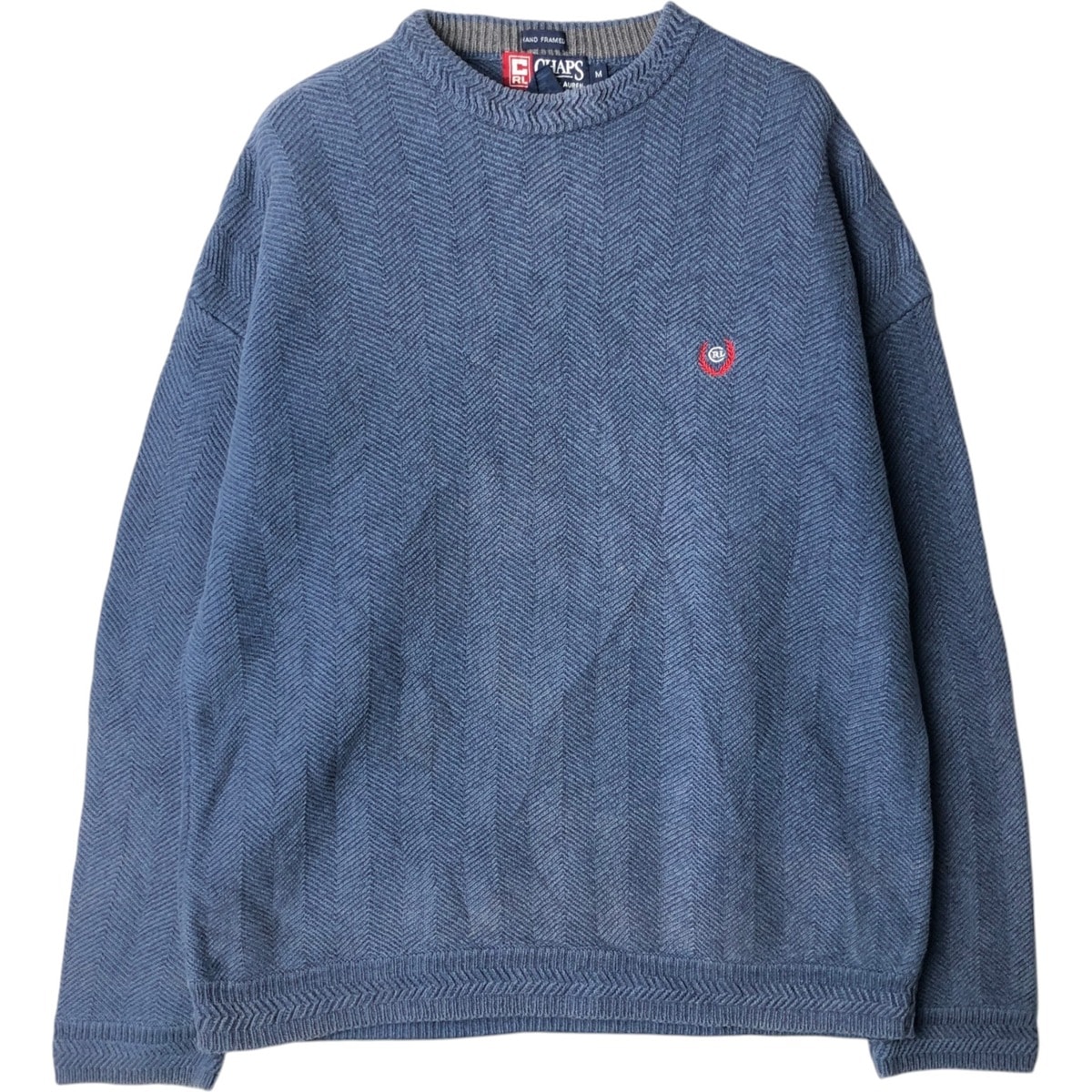 古着 ラルフローレン Ralph Lauren CHAPS チャップス ケーブル編み コットンニットセーター メンズM相当/eaa627461