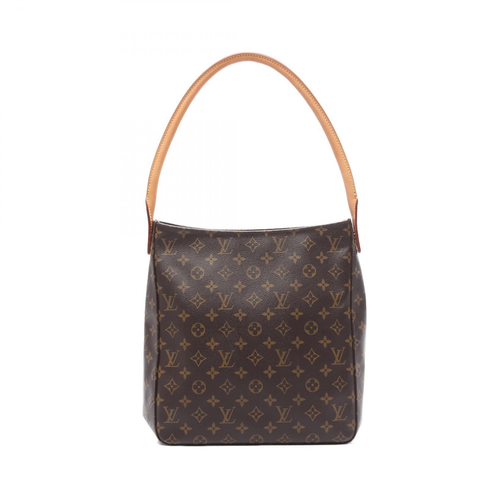 ルイ・ヴィトン LOUIS VUITTON ルーピングGM ショルダーバッグ バッグ PVCコーティングキャンバス レザー モノグラム レディース ブラウン系 M51145 【中古】