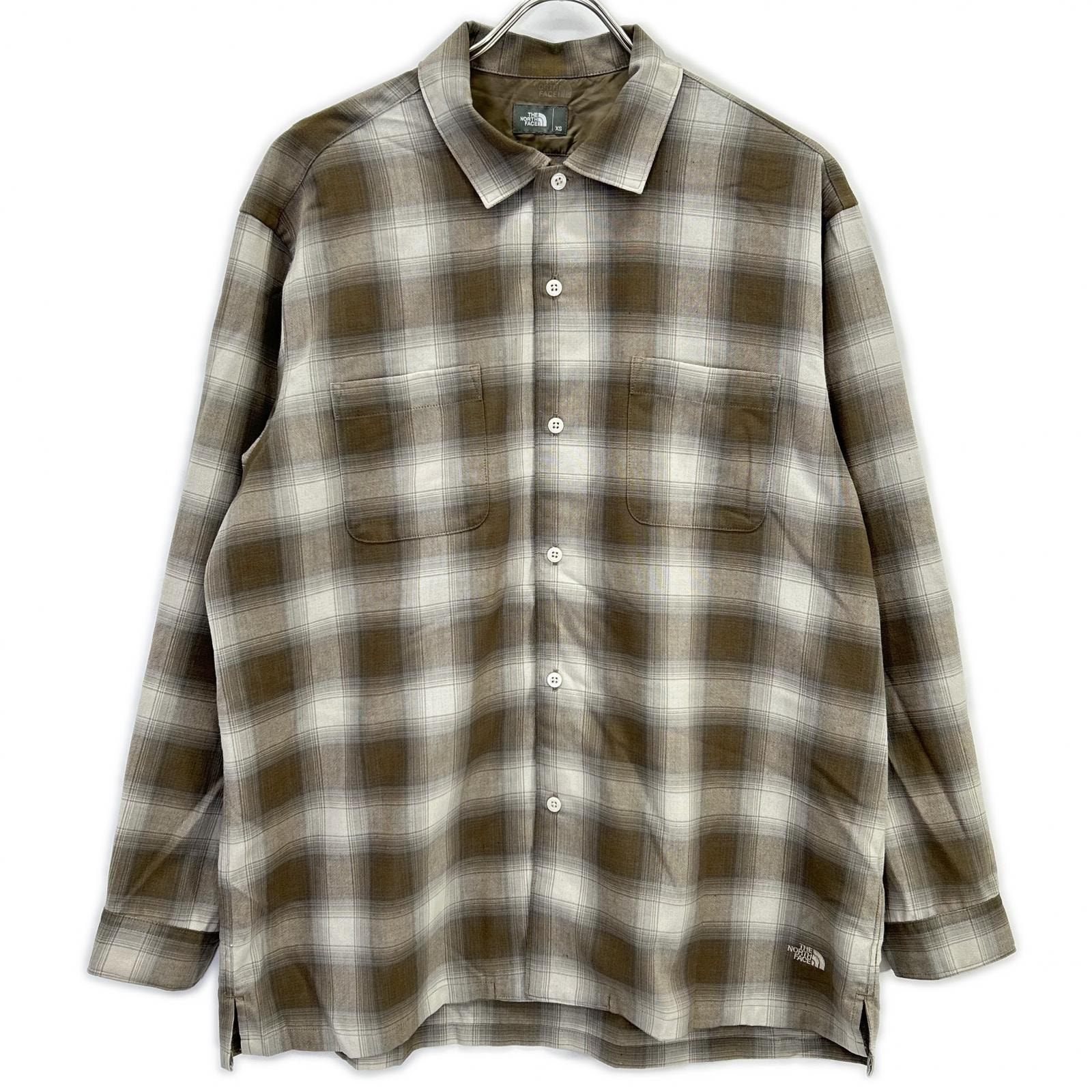 ノースフェイス NR62460 ロングスリーブウーリーチェックシャツ 長袖シャツ XS
