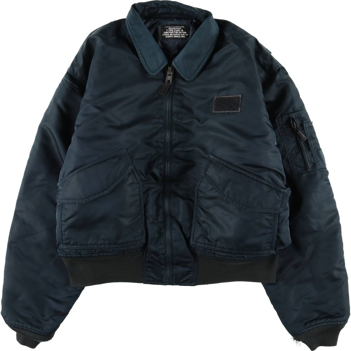 古着 民間品 ショット SCHOTT CWU-Rタイプ 中綿入り ミリタリー フライトジャケット メンズXL相当/evb032460