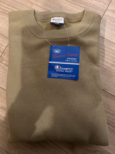 Wtaps ACADEMY / CREW NECK / COTTON. CHAMPION. REVERSE WEAVE "Beige" (780)